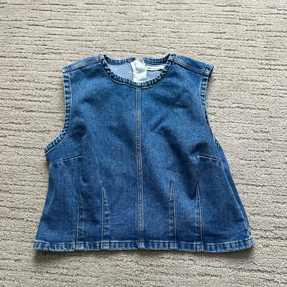Abercrombie & Fitch Light Blue Denim Top